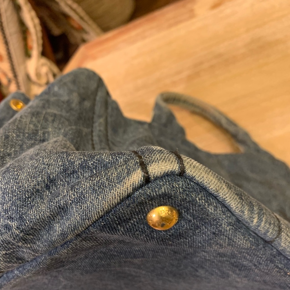 Prada Canapa Blue Denim Tote - Picture 11 of 16